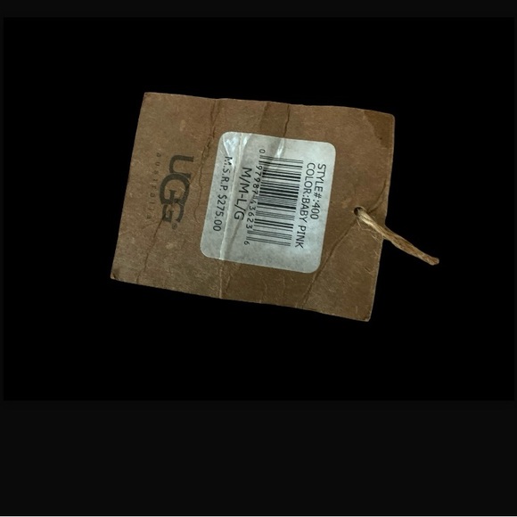 UGG baby pink leather shawl stole size medium - Picture 6 of 7